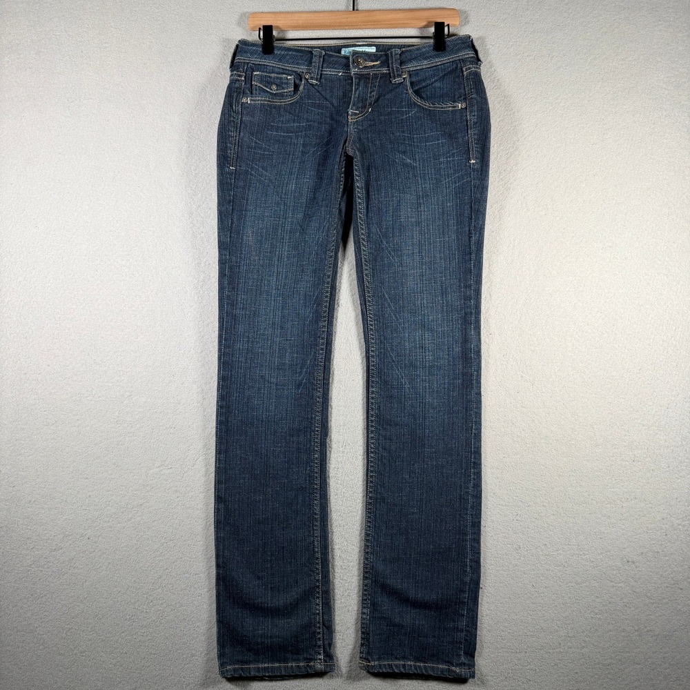 Anchor Blue Beyond Basic Women Low Rise Straight Leg Jeans Dark Wash 5 32x32
